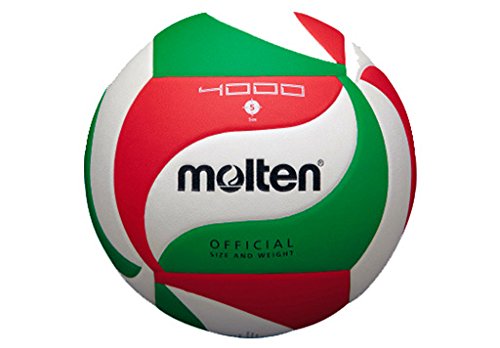 Molten Wettspiel Volleyball Gr. 5 Ball, Weiß/Grün/Rot, 5