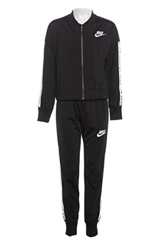 Nike Mädchen G NSW TRK Suit Tricot Tracksuit, Black/(White), L